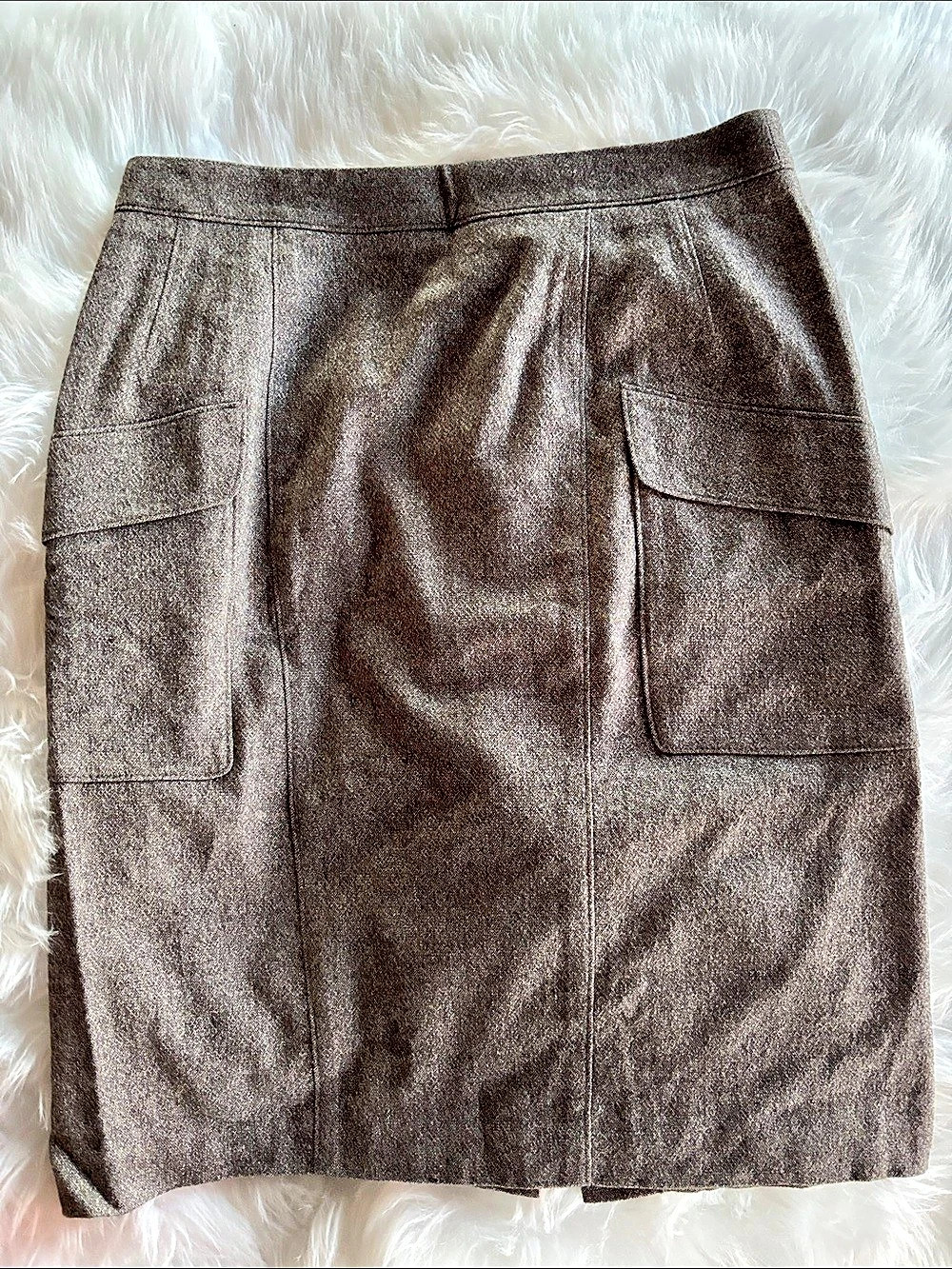 Ann Taylor Brown wool Skirt Size 12T Like New